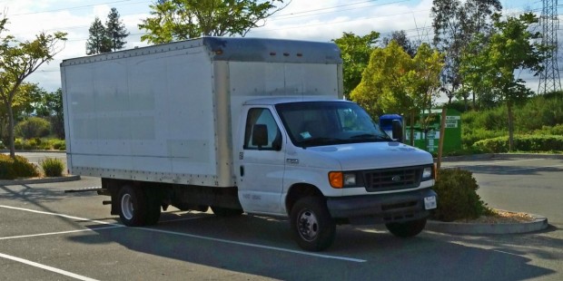 Le camion dans lequel Brandon vit depuis quelques jours...