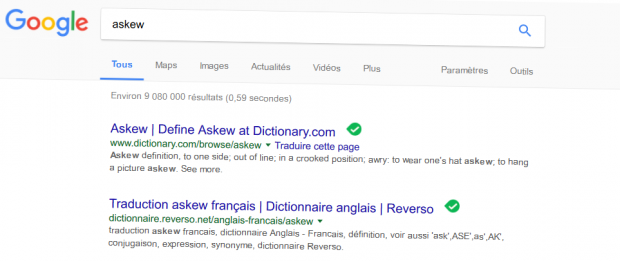 askew