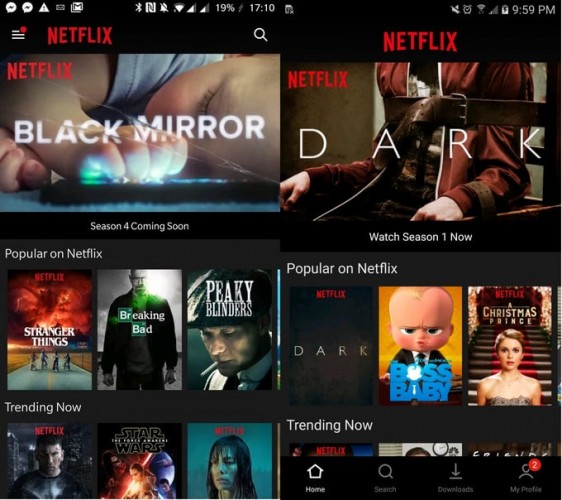 Netflix interface