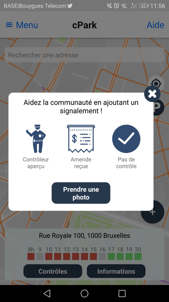 ... Et possibilité de signaler les contrôles.