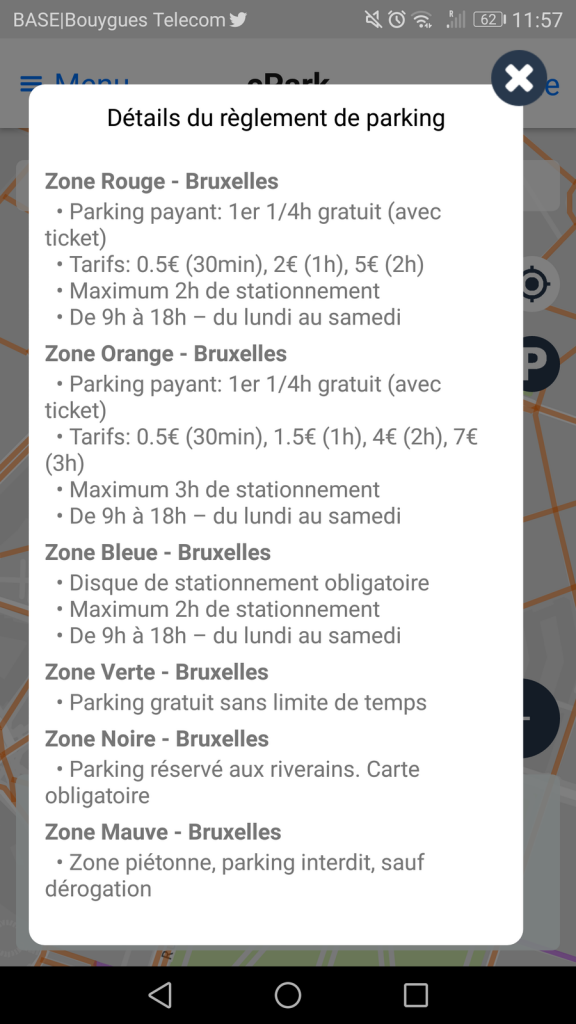 Infos sur les tarifs...
