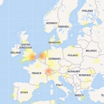 Outrage map facebook down europe